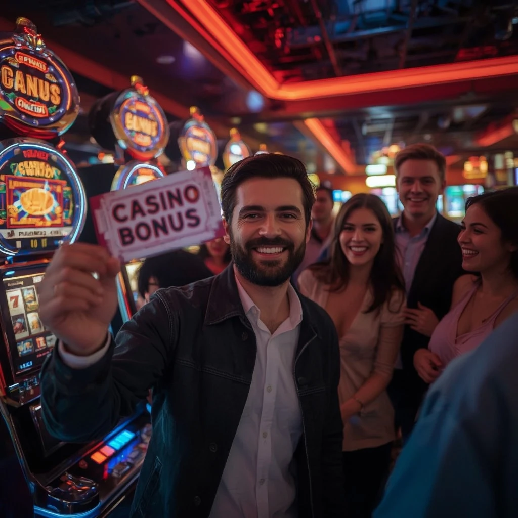 a person holding a Windaddy Casino bonus